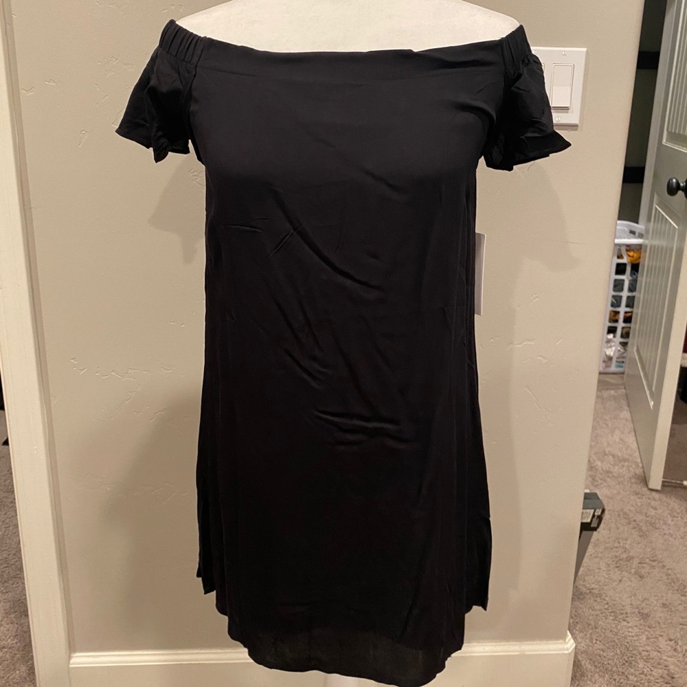 Black off the shoulder dress